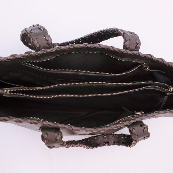 Medium Black Randell Dodge Leather Stitch Tote - Picture 5 of 5